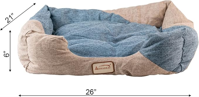 Armarkat C47 Cat Bed, One Size,Navy Blue, Beige