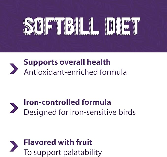 Mazuri | Softbill Diet for Iron-Sensitive Birds | 2 Pound (2 LB) Bag