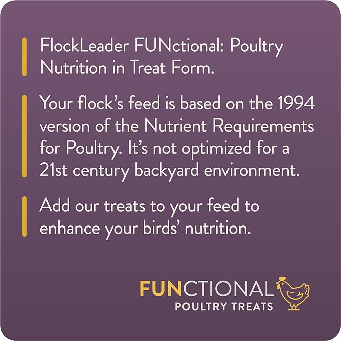 FLOCKLEADER Relax, Functional Poultry Treats for Calming Support, 3.5 lb