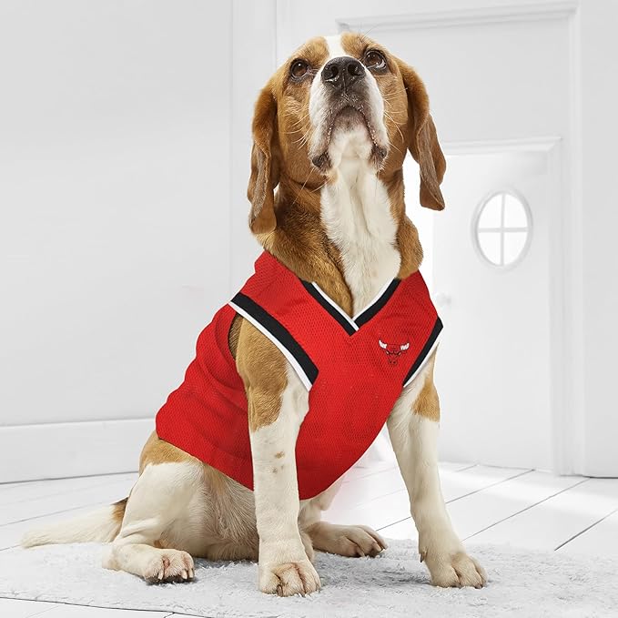 Pets First NBA CHICAGO BULLS DOG Jersey, Small - Tank Top Basketball Pet Jersey