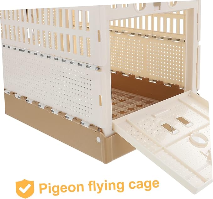 BESTonZON Portable Folding Pigeon Cage Compact Transportation Bird Cage for Pets Like Rabbits and Kittens Material Smooth Surface for Travel