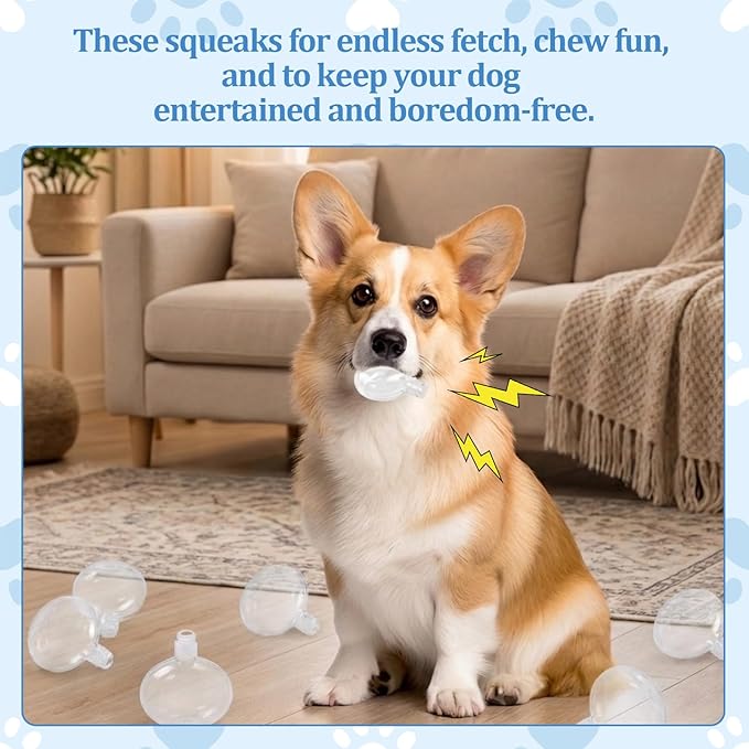 Squeakers for Dog Toys,20 PCS Replacement Squeakers for Dog Toys, Noise Maker Insert Replacement for Pet Supply Cat Toys(1.38in)