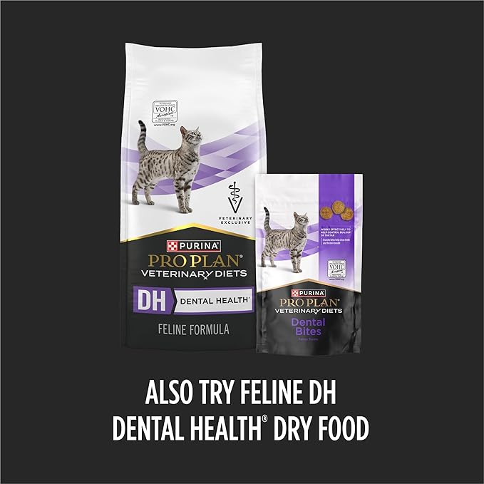 Pro Plan Veterinary Diets Purina Dental Bites Cat Treats - 1.8 oz. Pouch (Pack of 2)