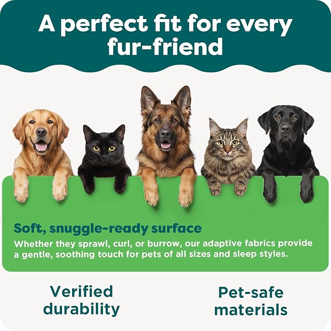 FurHaven Waterproof Throw Blanket for Dogs & Indoor Cats, Reversible Protective Pet Blanket, Large, Long Faux Fur & Velvet, Driftwood