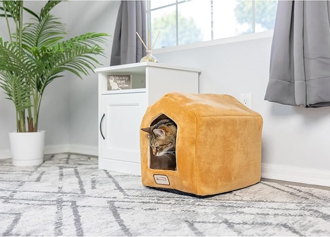Armarkat Brown Cat Bed Size, 18-Inch by 14-Inch