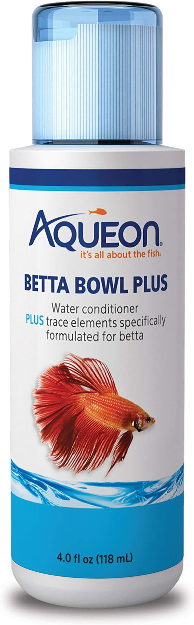 Aqueon Betta Bowl Plus Water Conditioner Neutralizes Chlorine and Ammonia for Betta Fish Tanks - 4 Ounces