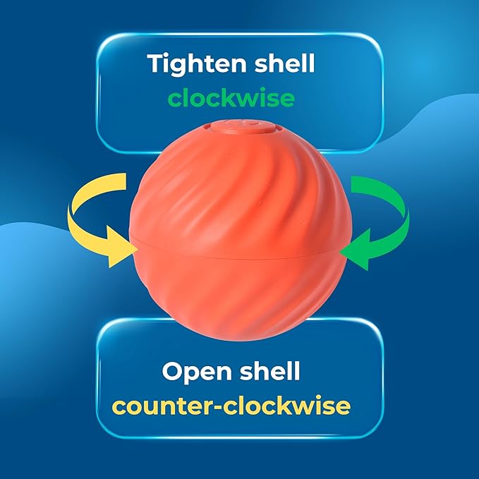 Interactive Pet Toy Ball - Smart Rolling Ball for Dogs & Cats, Moving Vibrating Electric Dog Ball Toy, Perfect for Small Pets, Puppy Toys for Enrichment and Fun, 2.6 Inch Diameter, Orange