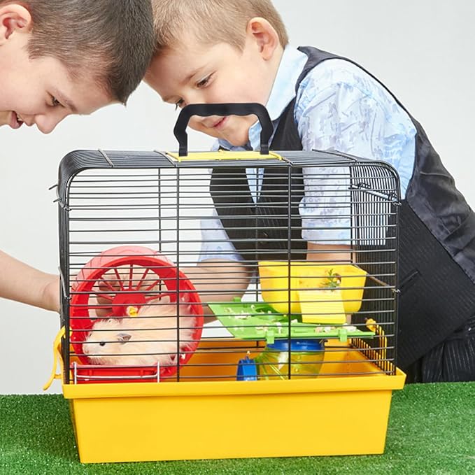 Mikikit 20pcs Portable PET Cage Handle Set Detachable Thickened Plastic Handles for Birdcage and Hamster Accessories Multi-use PET Cage Lifting Tool