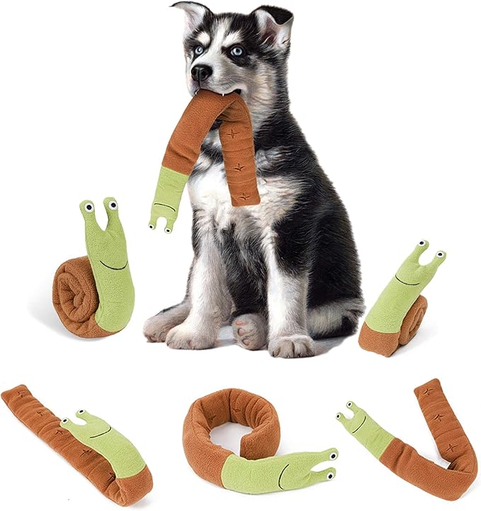 Pet Snuffle Mat for Dogs Cats Boredom, Dog Educational Sound Toys, Interactive Feed Game Toys, Encourages Natural Foraging Skills for Cats Dogs, Stress Relief, be Smarter (Snails)