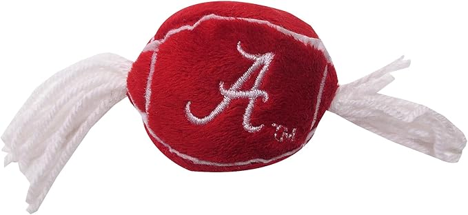 Pets First NCAA Alabama Crimson Tide Catnip Toy in Football Shape with Team Logo in Vibrant Team Color