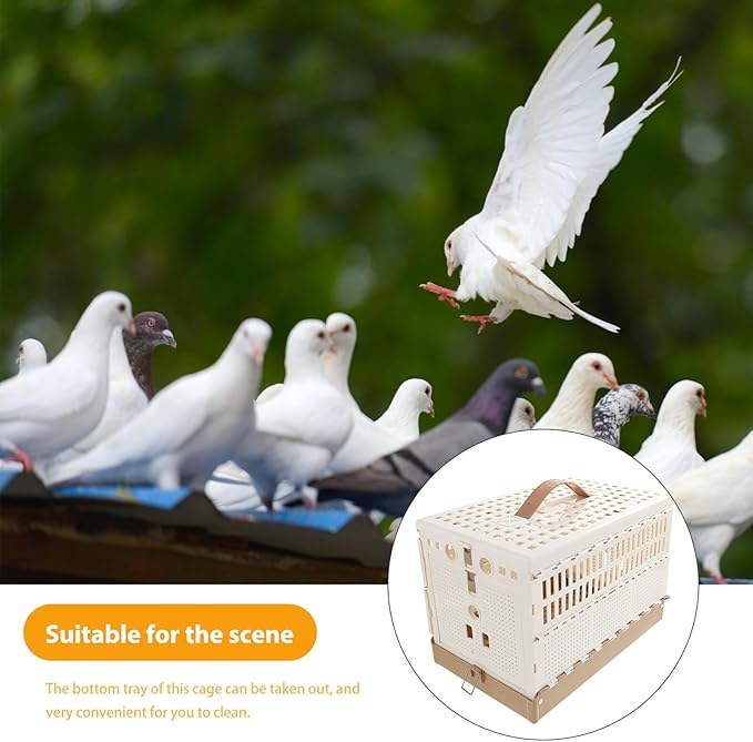 Mobestech Foldable Plastic Pigeon Cage Compact Nest Box for Training and Release Easy Assembly and Space-Saving Pet Accessory for Pigeons Rabbits Kittens and Puppies
