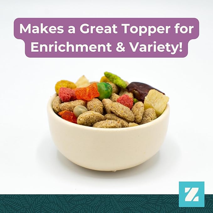ZuPreem Pure Fun Bird Food, Parrot, Conure, Caique, African Grey, Eclectus,Small Cockatoo,Seed and Pellet Blend for Medium Large Birds,Bird Food Mixer Topper, Enriching Variety (ML, 2 lbs)(Pack of 2)