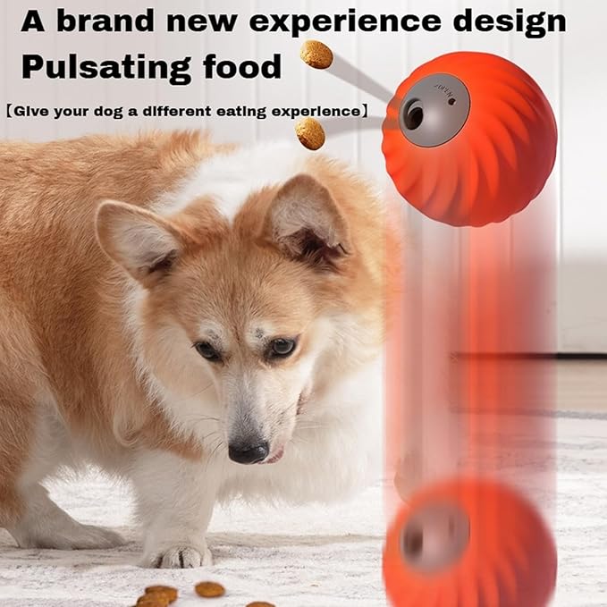 Smart Touch Interactive Dog Toy, 2 in 1 Interactive Dog Balls ＆ Pet Feeder, Track Food Leaking Ball, Cats Dogs