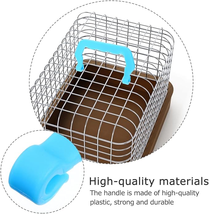 Ipetboom 10Pcs Pet Cage Crate Handles Replacement Cage Handles Dog Crate Replacement Parts for Carrier for Squirrel Hedgehog Rabbit Chinchilla Hamster, Blue