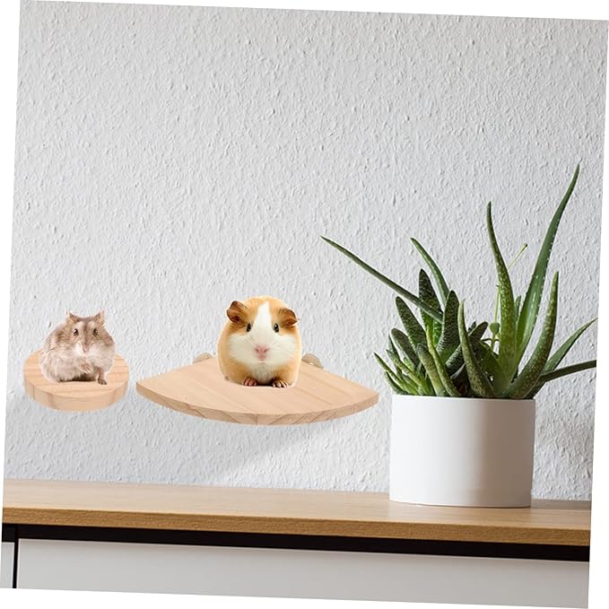 Abaodam 4pcs Hamster Toys Guinea Pig Platform Parrot Stand Bird Cage Accessory Jump Board