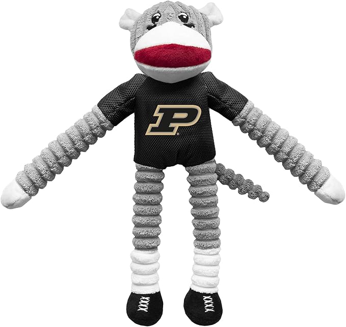 Littlearth NCAA Unisex NCAA Sock Monkey and Flying Disc Pet Toy Combo Set