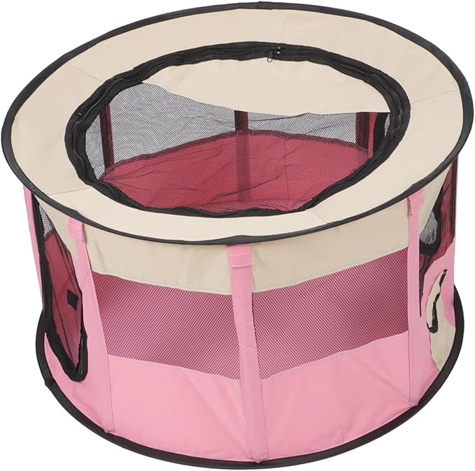 Toyvian Pet Playpen for Small Dogs Cats Portable Indoor Outdoor Playpen with Enclosed Design for Breeding Nurturing Multi Function Animal Tent