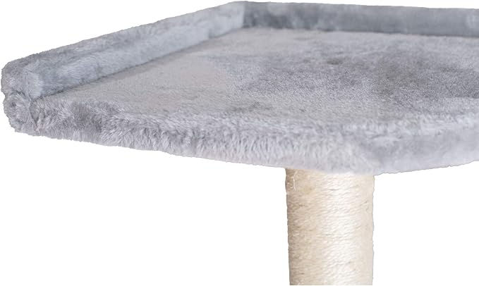 Gleepet GP78571022 Cat Tree, Real Wood Play House, Silver Gray,14 D x 27 6 W x 57 H