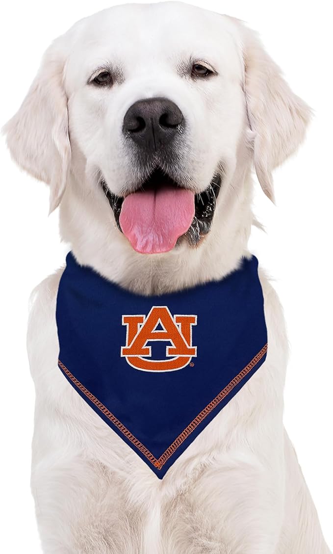 Pets First NCAA Auburn Tigers Tie Bandana, Large/x-Large. Dog Bandana Scarf Bib for Pet Cat Dog. The Ultimate Game-Day, Party Bandana (AU-3550) (AU-3550-L-XL)