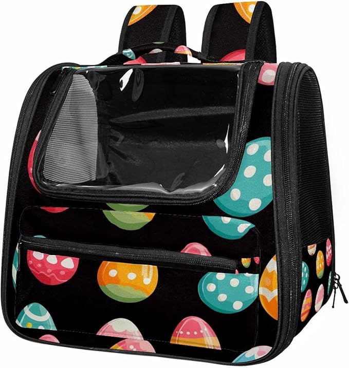 Easter Symbol (1) Cat Backpack Carrier Pet Backpack Carrier for Small Dogs and Medium cat Puppy Kitten Bunny
