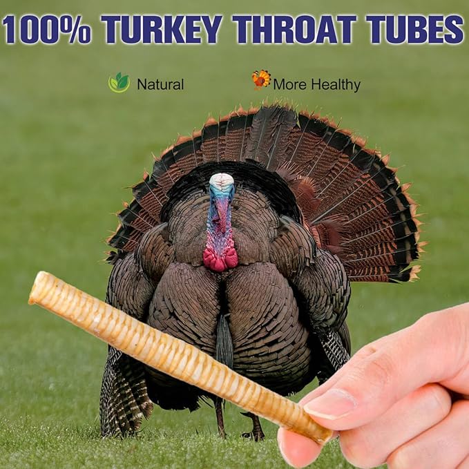 Freeze Dried Turkey Throat Cat and Dog Snacks, High Protein, Crunchy Single Ingredient Snacks, All Natural and Low Fat, Promotes Muscle Development