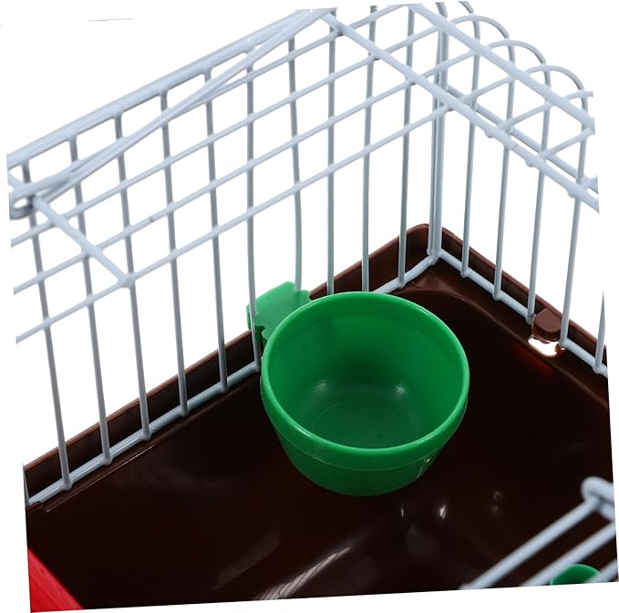 Spacious Portable Bird Cage with Perch Food Container Water Bottle for Parrots Lovebirds Animals Lightweight Travel Carrier for Outdoor Adventures and
