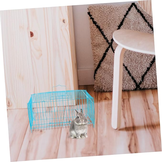 Abaodam Portable Small Animal Carrier Cage for Birds and Hamsters Handheld Travel Cage Accessories Wire Construction for Parrots Rabbits and Small Pets