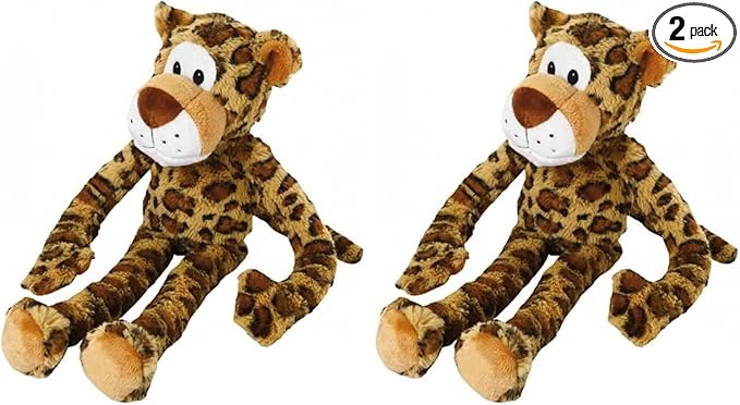 Multipet Swingin 19-Inch Large Plush Dog Toy with Extra Long Arms and Legs with Squeakers (Pack of 2)