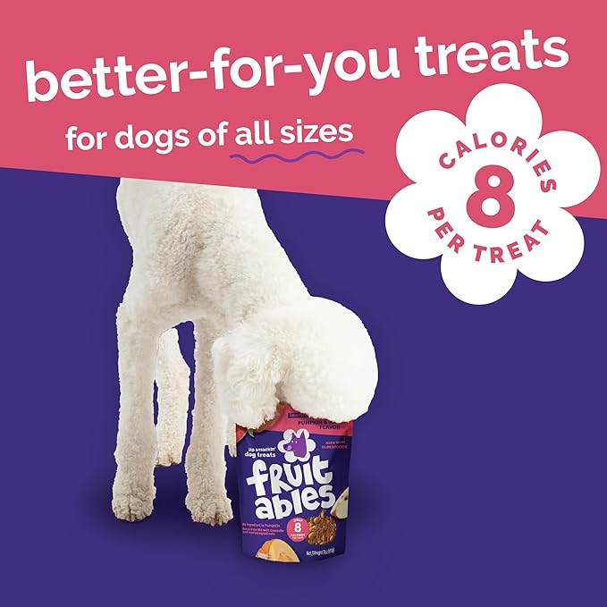 Fruitables Baked Crunchy Pumpkin Dog Treats, 7oz, Variety Pack of 10