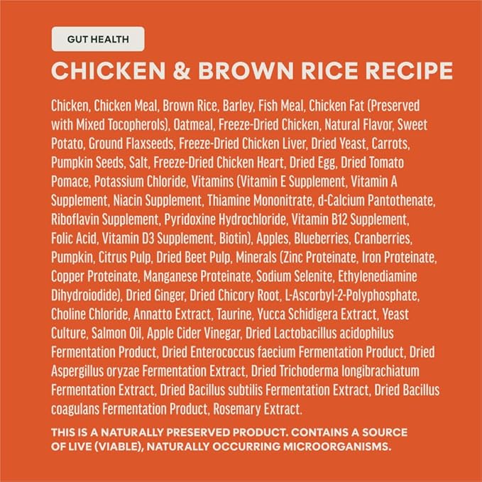 Instinct RawBoost Gut Health, Natural Dry Dog Food with Freeze-Dried Pieces, Whole Grain Recipe- Real Chicken and Brown Rice, 3.5 lb. Bag