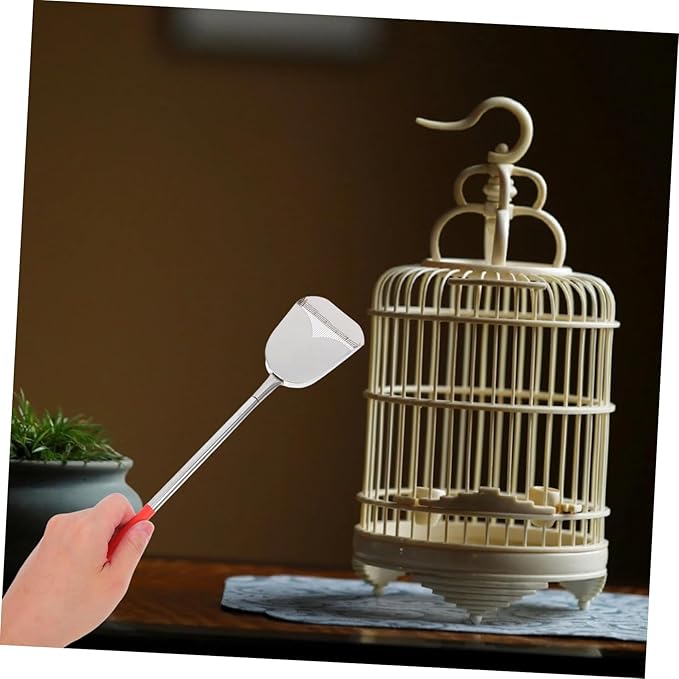 POPETPOP 2Pcs Bird Cage Cleaning Brush Set Versatile Tools with Droppings Scoop for Easy Maintenance of Bird and Small Animal Cages Durable User Friendly Bird Cage Cleaner Supplies