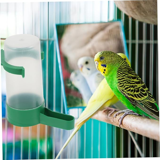 Healifty 20pcs Automatic Bird Water Dispensers for Small Birds Parrots Antispill Design Easy to Clean Water Bowls Pet Drinkers