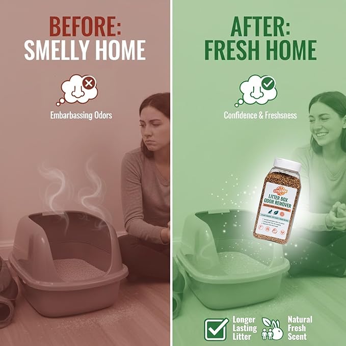Litter Box Deodorizer Pebbles – Extra Large – Natural Odor-Neutralizing Granules for Cat Litter Boxes – Removes Odor & Keeps Litter Fresh 5× Longer – Safe, Non-Toxic, USA Made