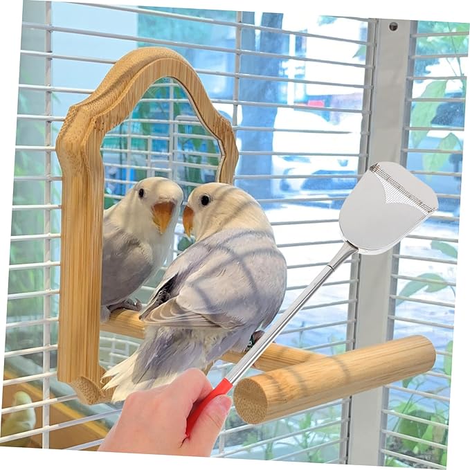 Abaodam 2pcs Bird Cage Cleaning Brush Set Droppings Shovel Effective Tools for Cleaning Bird Cages Suitable for Small Animals Easy to Use