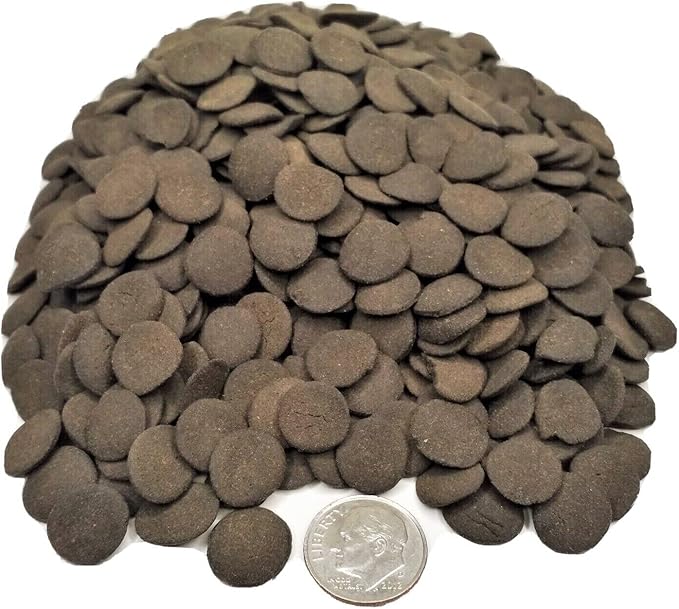 Aquatic Foods Ultra Multi-Worm 12mm - 1/2'' Sinking Wafers of 6-Types of Worms. Ideal for Bottom Fish, Plecos, Shrimp, Snails, Crayfish, All Herbivorous & Omnivorous Tropical Fish... 1/2-lb