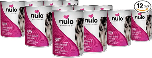 Nulo Grain-Free Chicken, Salmon, & Lentils Recipe Wet Canned Dog Food for Puppies, 13 Ounce, 12 Cans