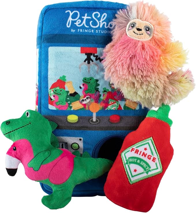 Fringe Studio Ready, Set, Claw Hide and Seek Plush Dog Toy, Pet Shop Collection (289266)