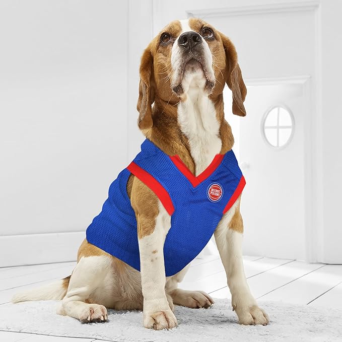 Pets First NBA DETROIT PISTONS DOG Jersey, Large - Tank Top Basketball Pet Jersey