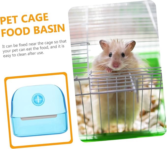 UPKOCH 1pc Plastic Small Pet Feeder Bowl for and Small Animals Fixed Cage Bowl Design for Easy Feeding and Drinking Lightweight and Comfortable Height for Your Pets