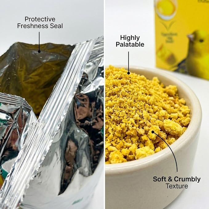 2pcs CeDe Egg Food for Canaries and Finches 1kg – Ready-to-Use Food Bird Feed for Breeding, Molting and Daily Conditioning, Soft Egg-Based Feed in Sealed Freshness Box