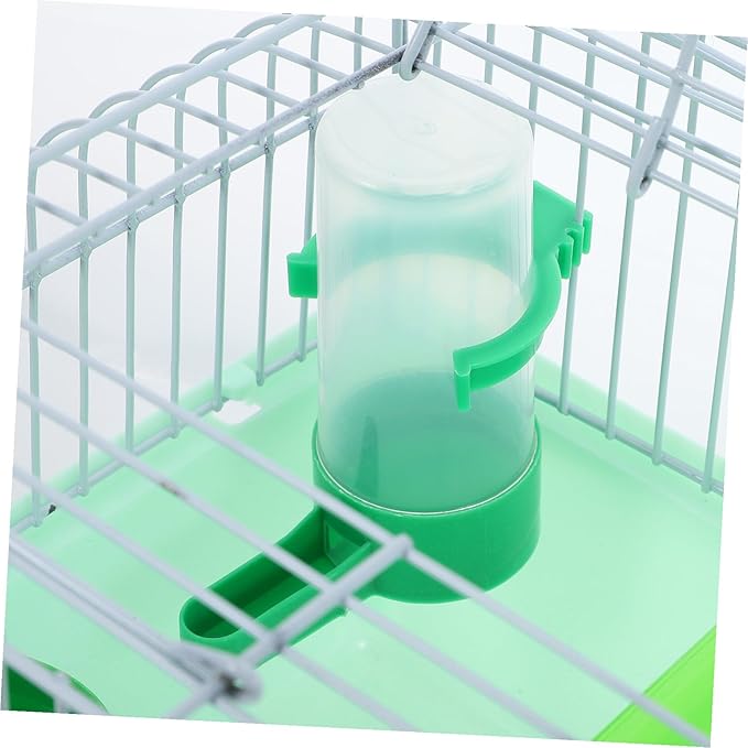 Portable Small Bird Cage for Lovebirds and Parrots Abs and Iron Travel Carrier with Spacious Interior Perch Food Box and Waterer Lightweight Portable Pet Carrier for Random Color