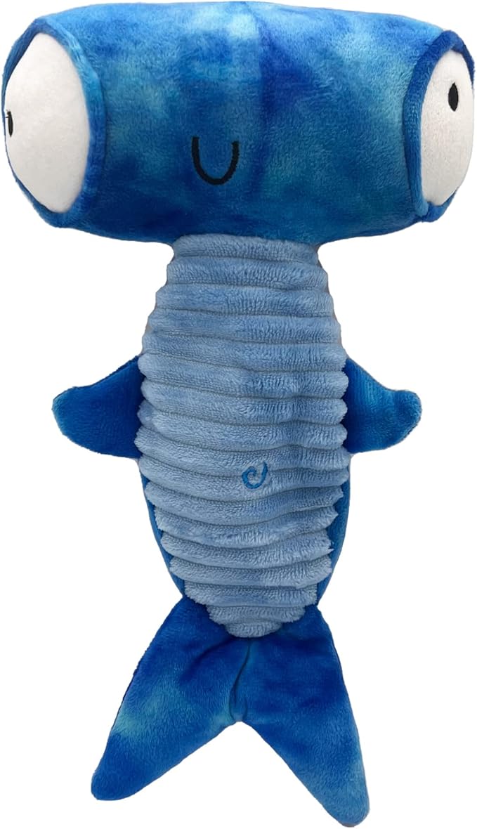 Huxley & Kent Slappies for Dogs | Jack Hammerhead (Large) | Squeak & Shake Dog Toy | No Stuff Tummy with Squeaky TPR Ball in Head | Simulates Hunting Nature for Dogs