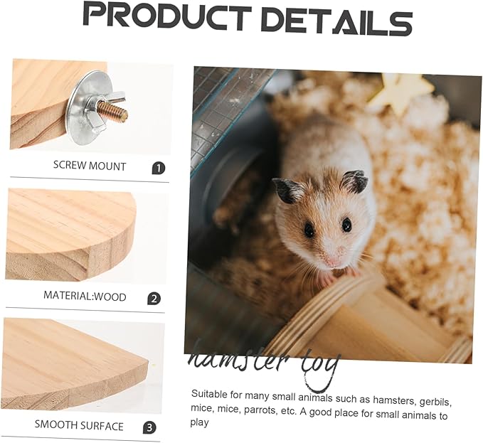 Abaodam 4Pcs Hamster Stand Platform Chinchilla Cage Accessories Parrot Perch Bed for Bird Cage PET Habitat Platform Non-Slip Design Suitable for Small Animals