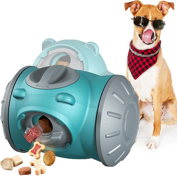2026 Interactive Dog Dispenser Toy - Premium Food for Smart Dogs - Adjustable Food Puzzle for Small Medium and Large Dogs For Large/Medium/Small Aggressive Chewers Breed Pet Cat Color Mars Green