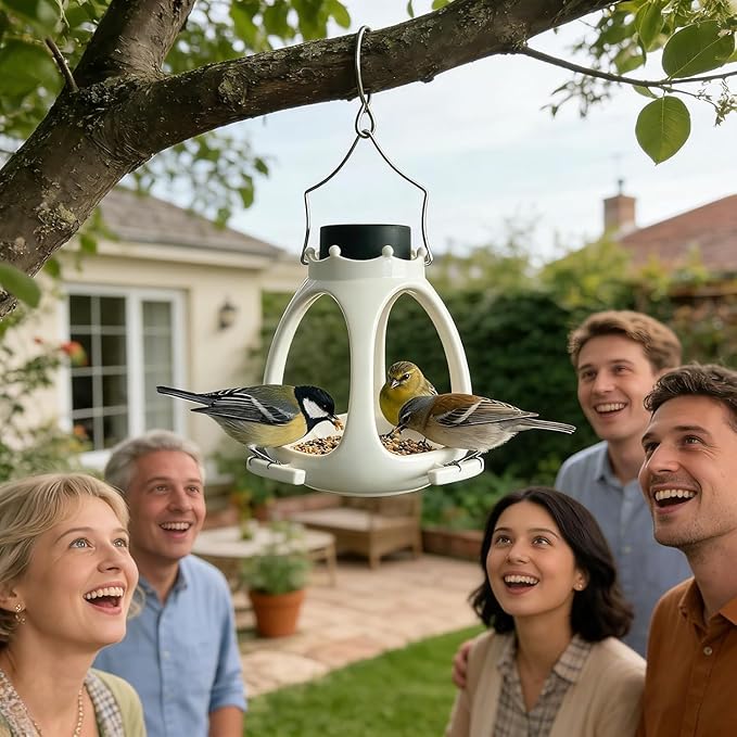 2026 Solar Bird Feeder - Waterproof Eco-Friendly Polymer Wild Bird House for Backyard Birding, Innovative Outdoor Decor for Wildlife Enthusiasts