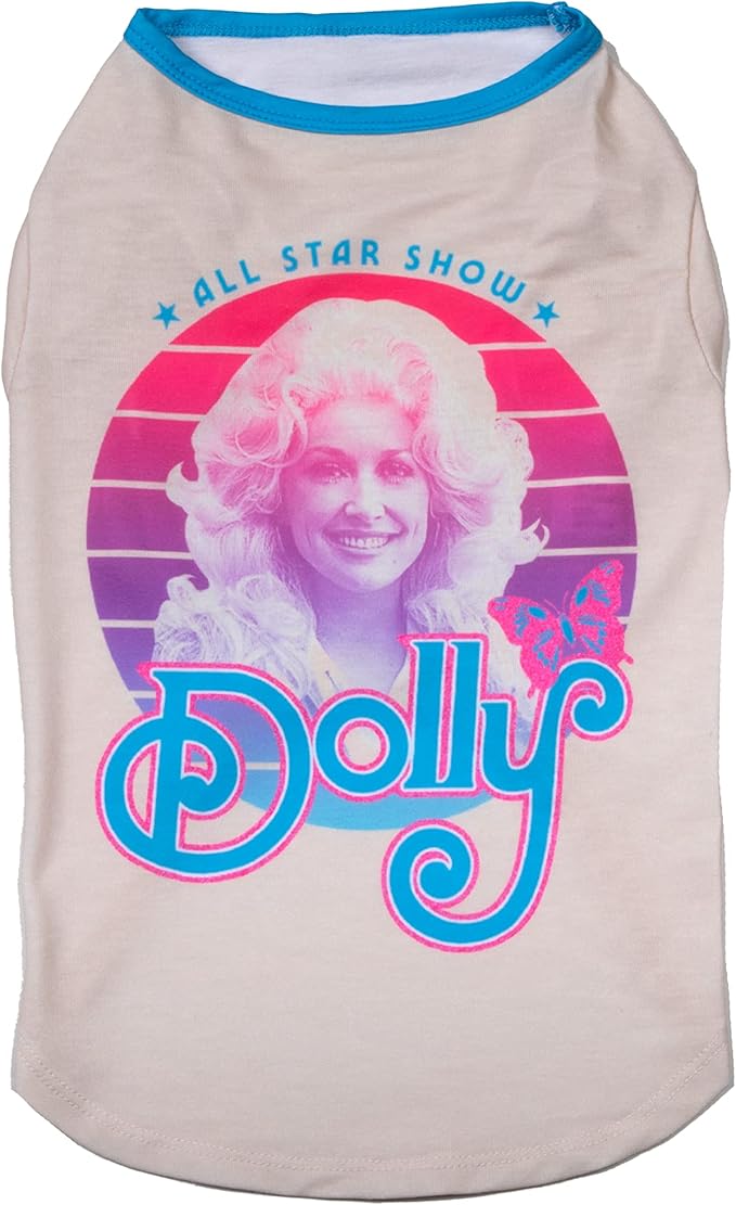 Doggy Parton All Star Show Vintage Style Shirt for Pets - L, White (22120724)