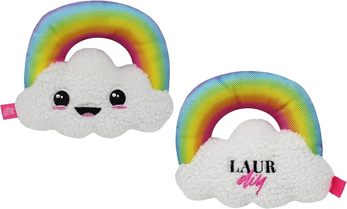 Pets First Rainbow Cloud Rope & Plush Pet Toy with 6 Ropes & Squeaker by LAURDIY Super Cute Dog Colorful Toy