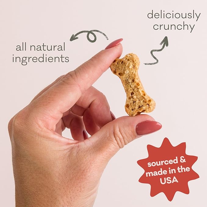 Polkadog Chicken Littles Bone Shaped Dog Treats - Chicken, Crunchy, All Natural, Limited Ingredient, Lean Protein Snacks for Dogs, Great for All Breeds, Made in USA - 7oz