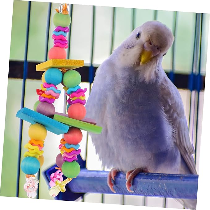 TOYANDONA Parrot Chew Toy for Medium and Small Birds Molar Toy Sturdy Non-Toxic Material for Cockatiels and Parakeets Bird Cage Accessory