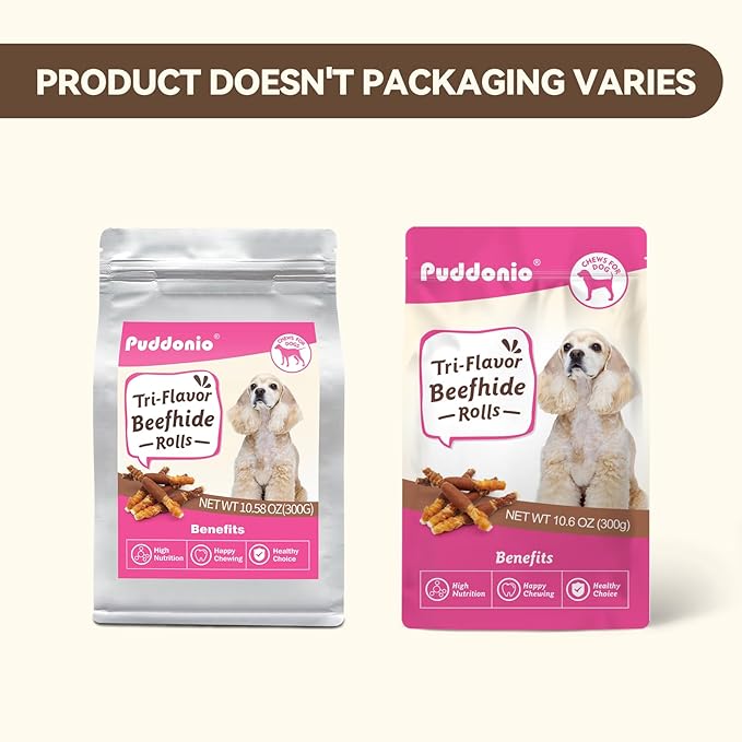 Dog Chew Treats, Long-Lasting Rawhide Sticks with Chicken, Duck & Chicken Liver, High-Protein Beefhide Chews for Small, Medium & Large Dogs, 5 Inch, 30 Count, 21.16 oz